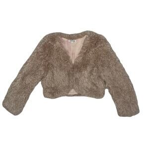 French Kiss Love Culture Soft Fluffy Faux Fur Jacket Size L